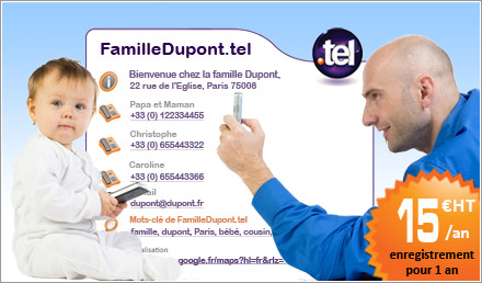 nom de domaine .TEL 15€ HT/an