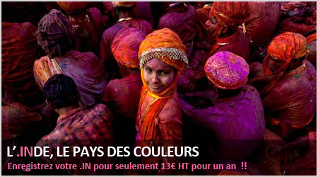 enregistrement nom de domaine .in pas cher